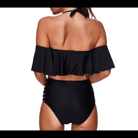 NWT High Waisted Off the shoulder bandeau bikini - Picture 3 of 8